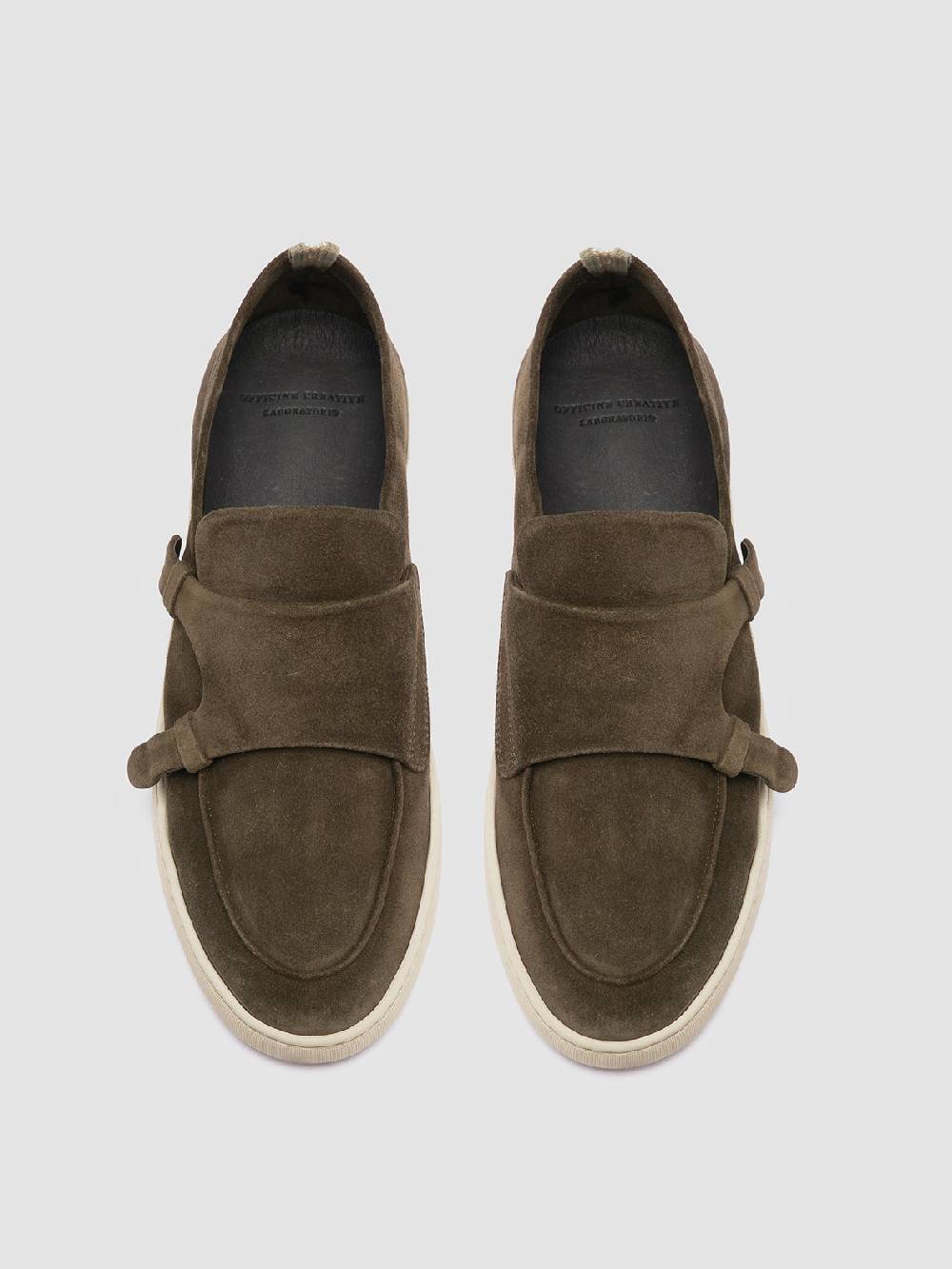 Officine Creative HERBIE 005 Sneaker Basse in Pelle Verde Promozione Limitata
