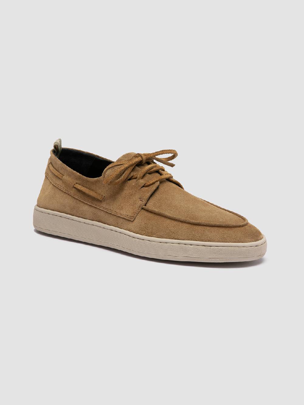 Officine Creative HERBIE 009 Sneaker Basse in Pelle Scamosciata Tortora Fino Al -60%