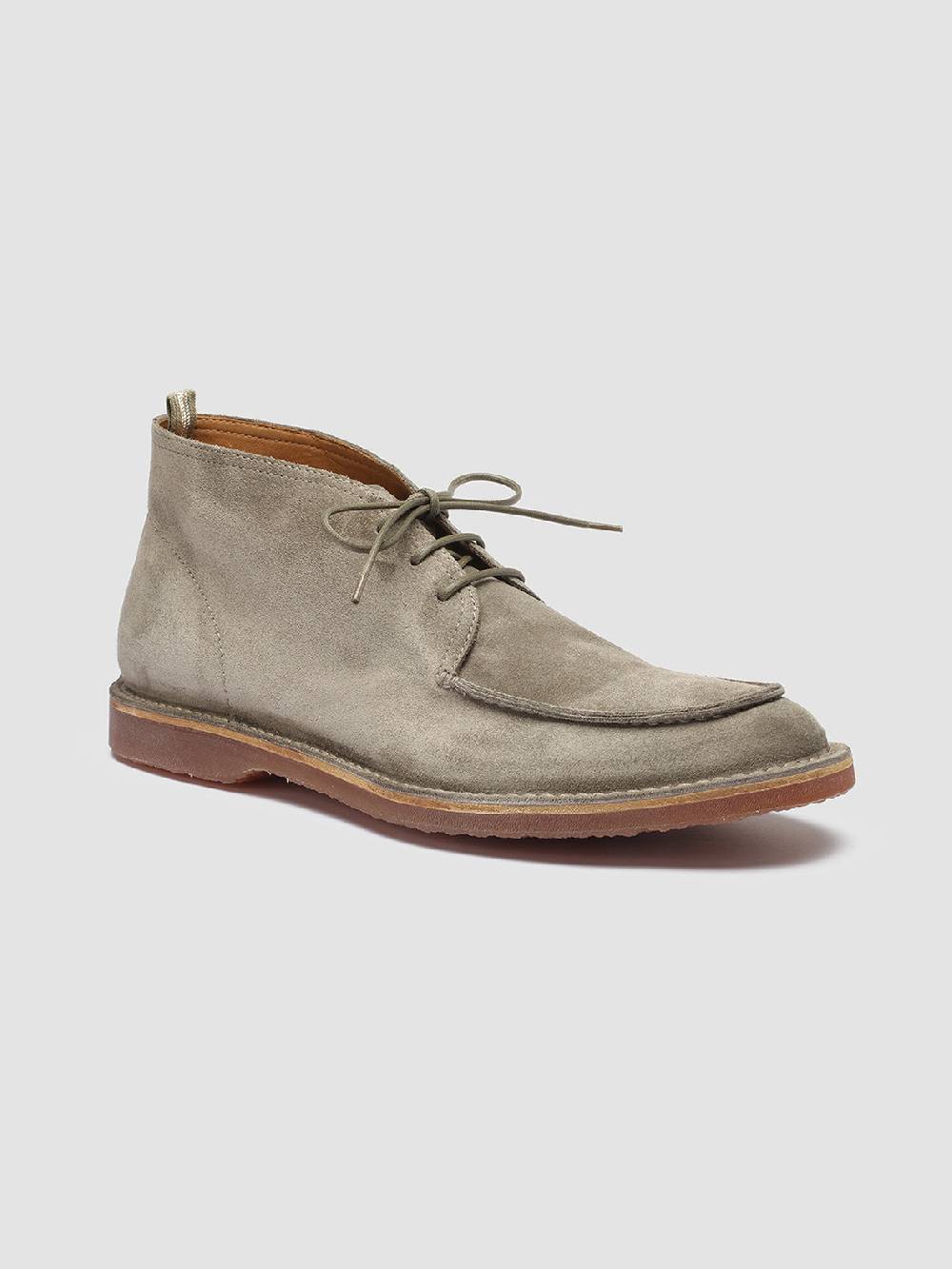 Officine Creative KENT 002 Stivaletti in Pelle Scamosciata Verde Shopping Online