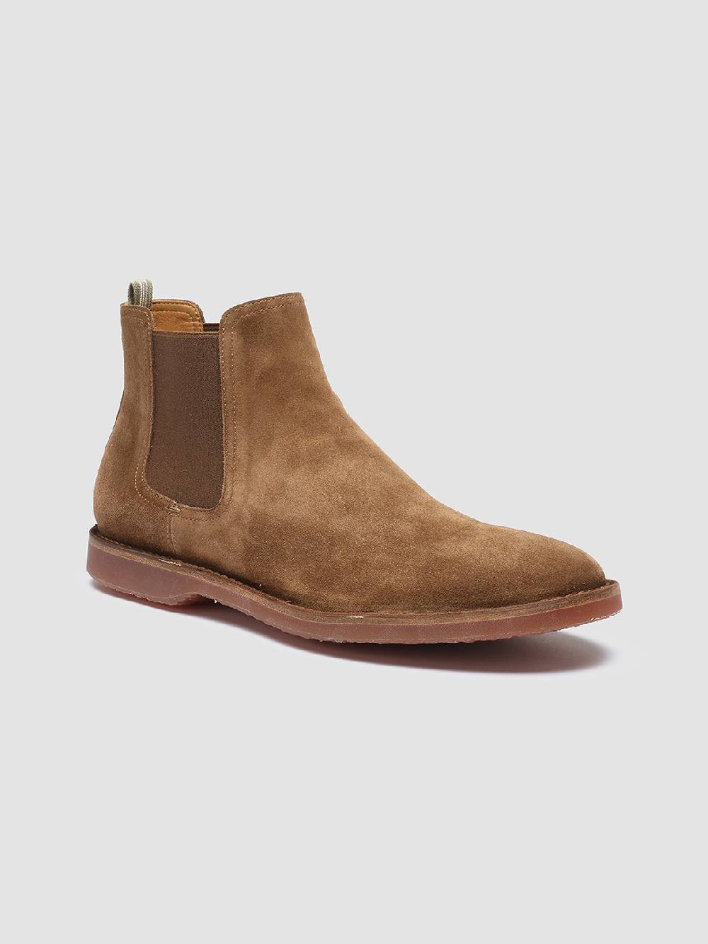 Officine Creative KENT 005 Stivaletti Chelsea in Pelle Scamosciata Marrone Prezzo Ridotto