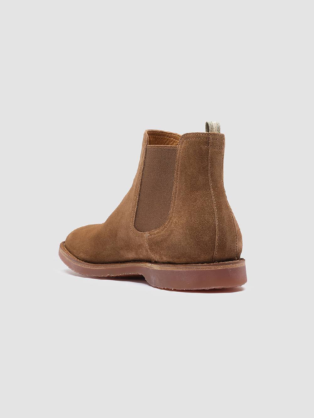 Officine Creative KENT 005 Stivaletti Chelsea in Pelle Scamosciata Marrone Prezzo Ridotto