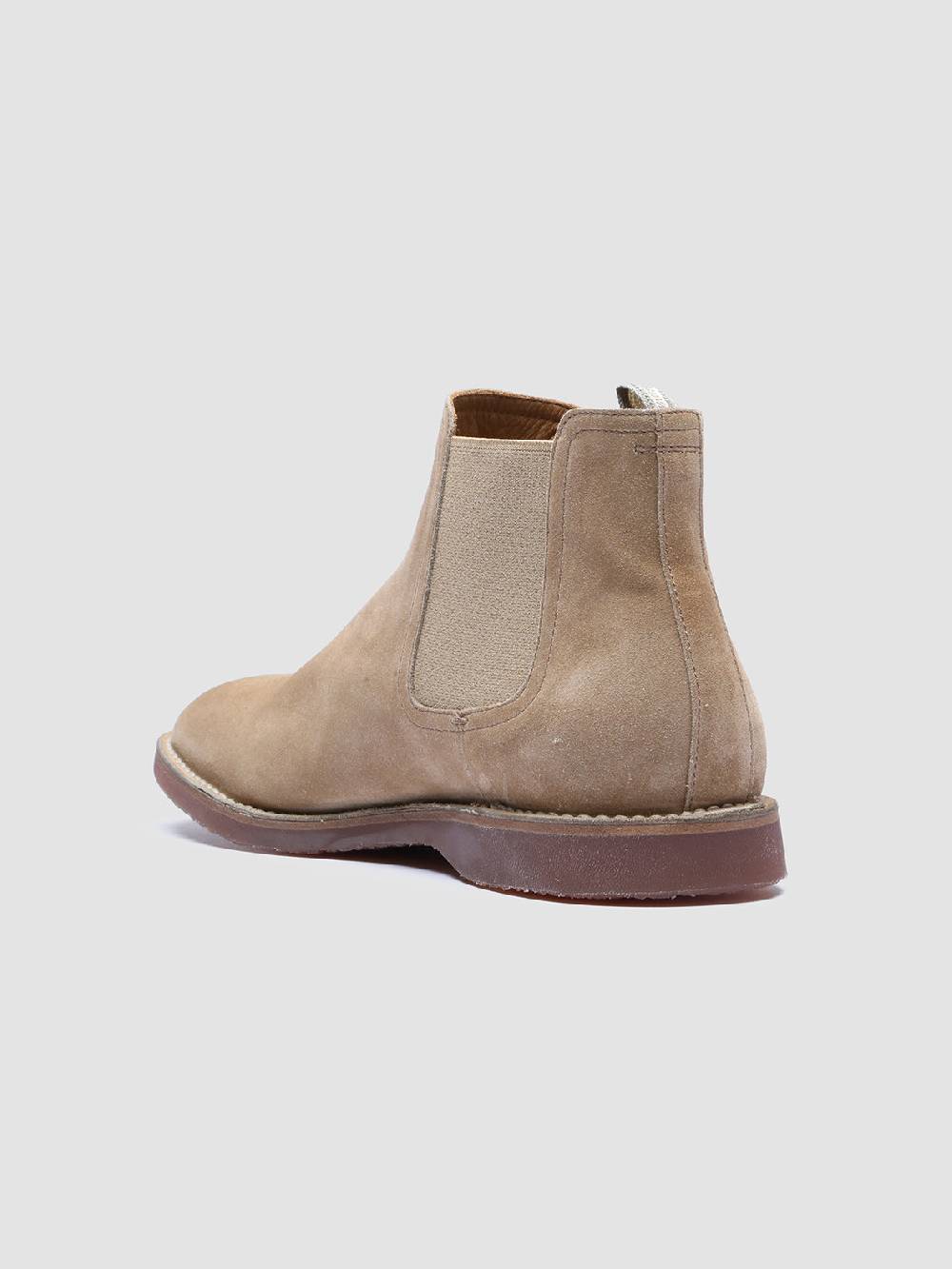 Officine Creative KENT 005 Stivaletti Chelsea in Pelle Scamosciata Tortora Sottocosto