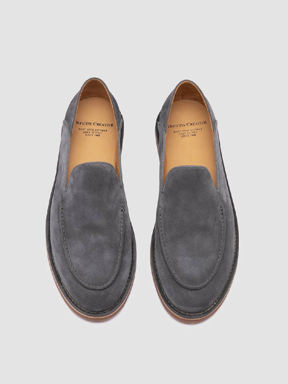 Officine Creative KENT 007 Mocassini in Pelle Scamosciata Blu Convenienza