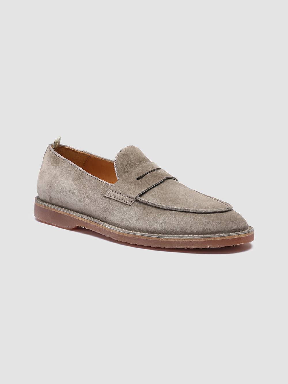 Officine Creative KENT 008 Mocassini in Pelle Scamosciata Tortora Presa