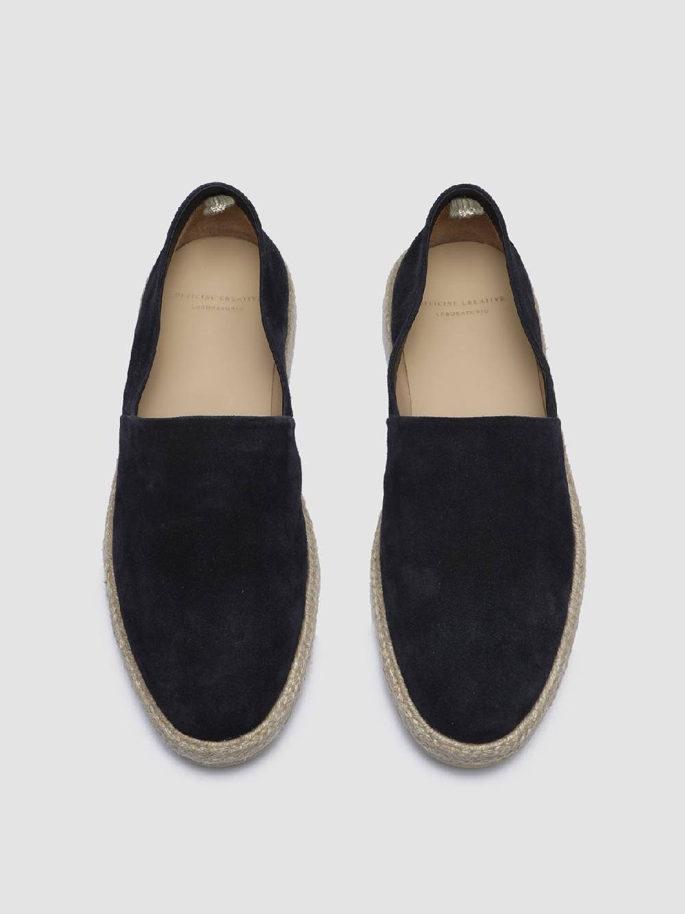 Officine Creative ROPED 001 Mocassini in Camoscio Blu Sconto