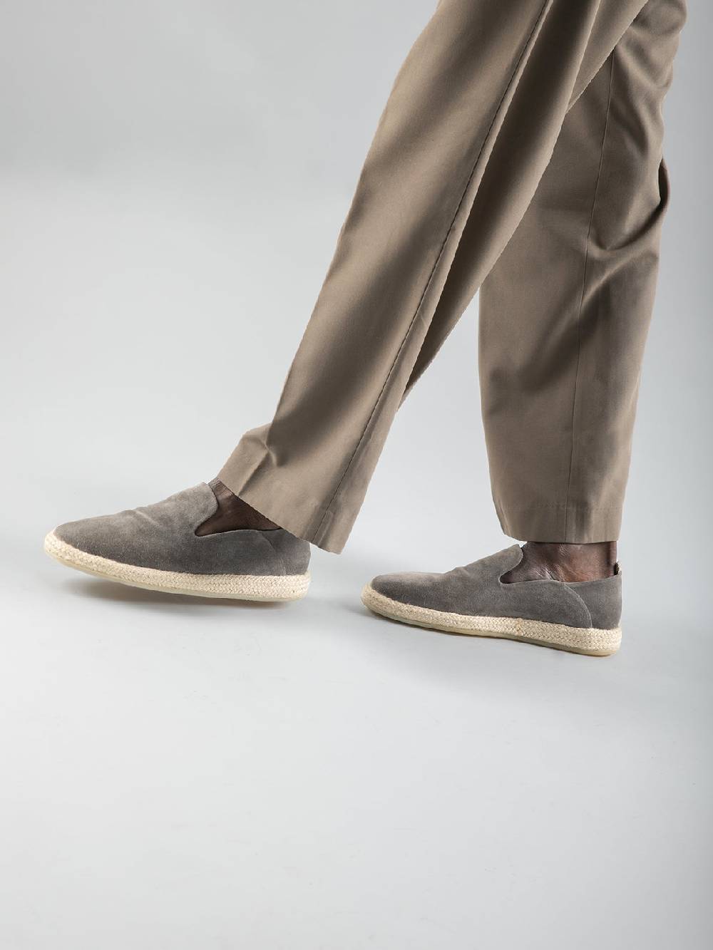 Officine Creative ROPED 002 Slip-on in Pelle Scamosciata Marrone Economico
