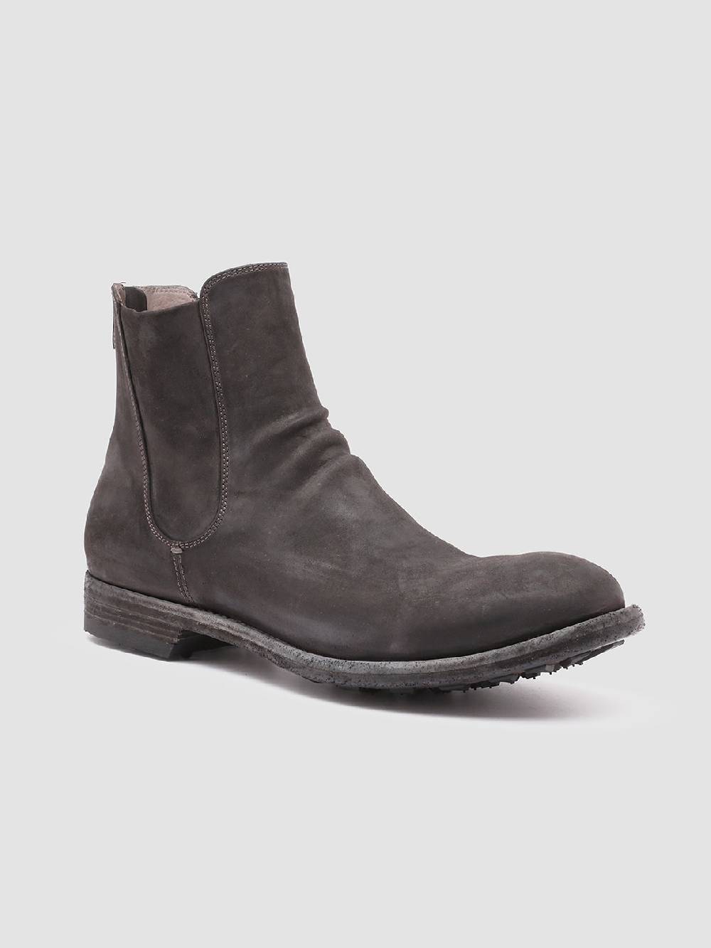 Officine Creative ARBUS 021 Stivaletti Chelsea in Pelle Grigia Vendita Economica
