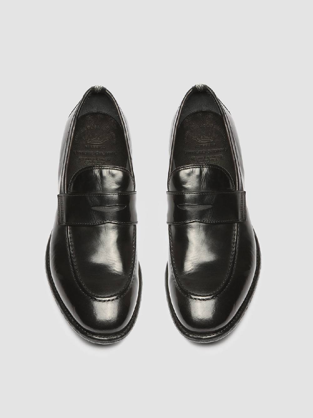 Officine Creative EMORY 024 Mocassini in Pelle Nera Saldi Di Fabbrica