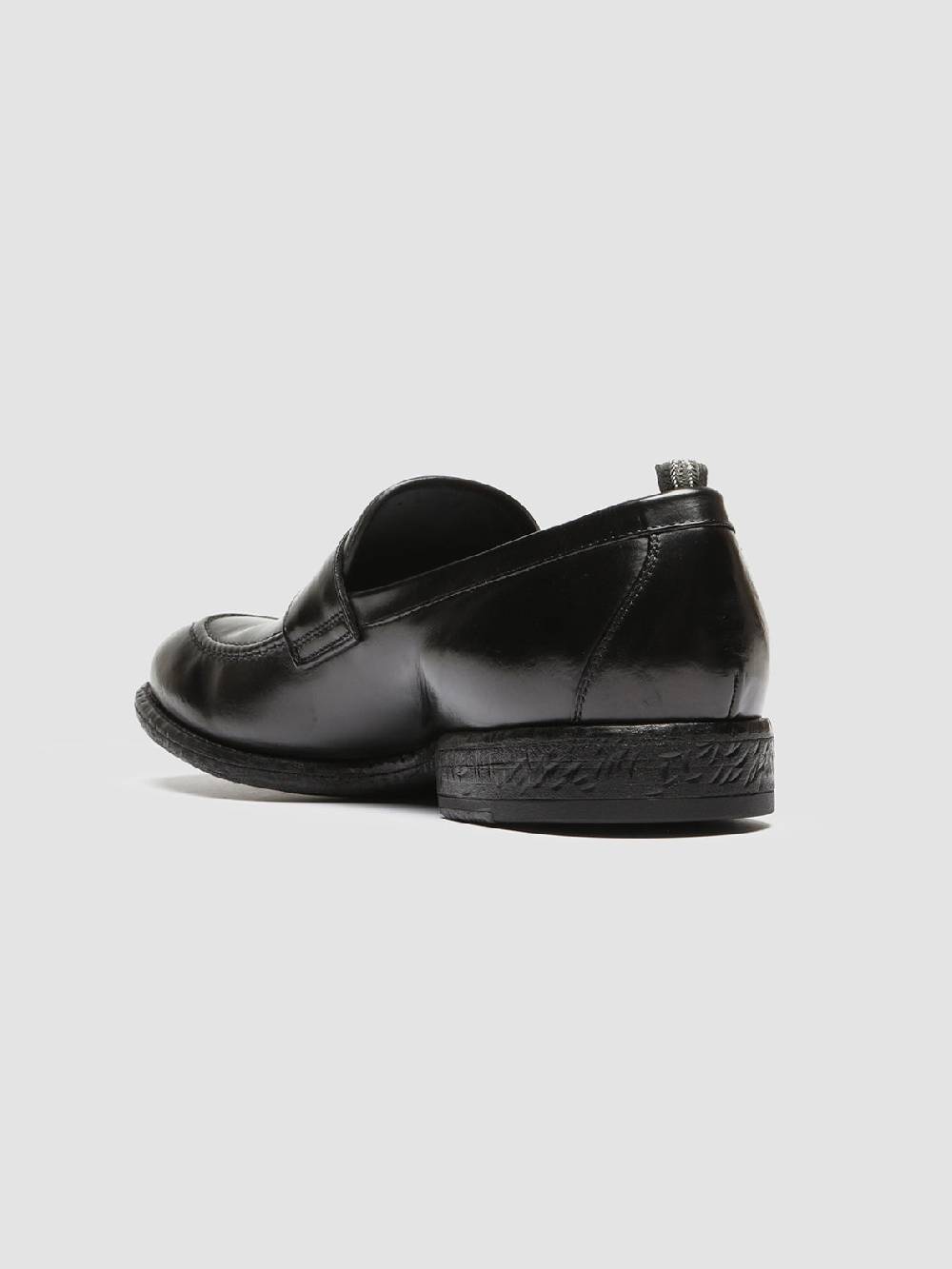 Officine Creative EMORY 024 Mocassini in Pelle Nera Saldi Di Fabbrica