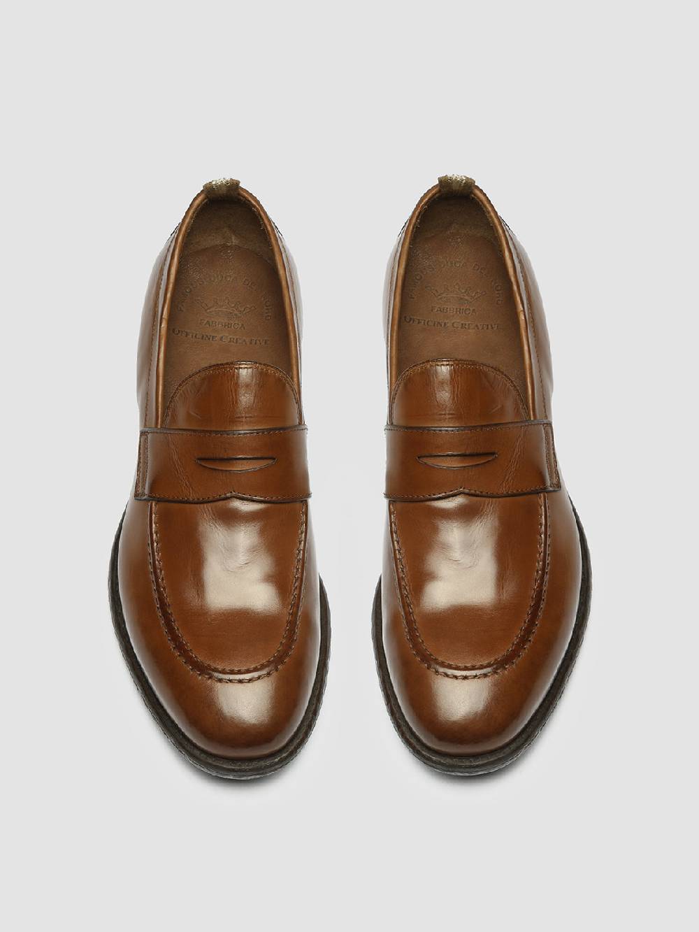 Officine Creative EMORY 024 Mocassini in Pelle Marrone Vendite Flash