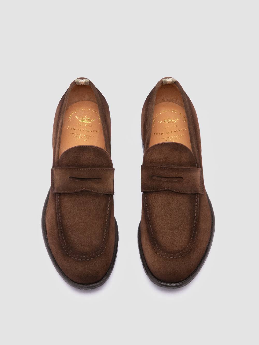Officine Creative EMORY 024 Mocassini in Pelle Scamosciata Marrone Negozio