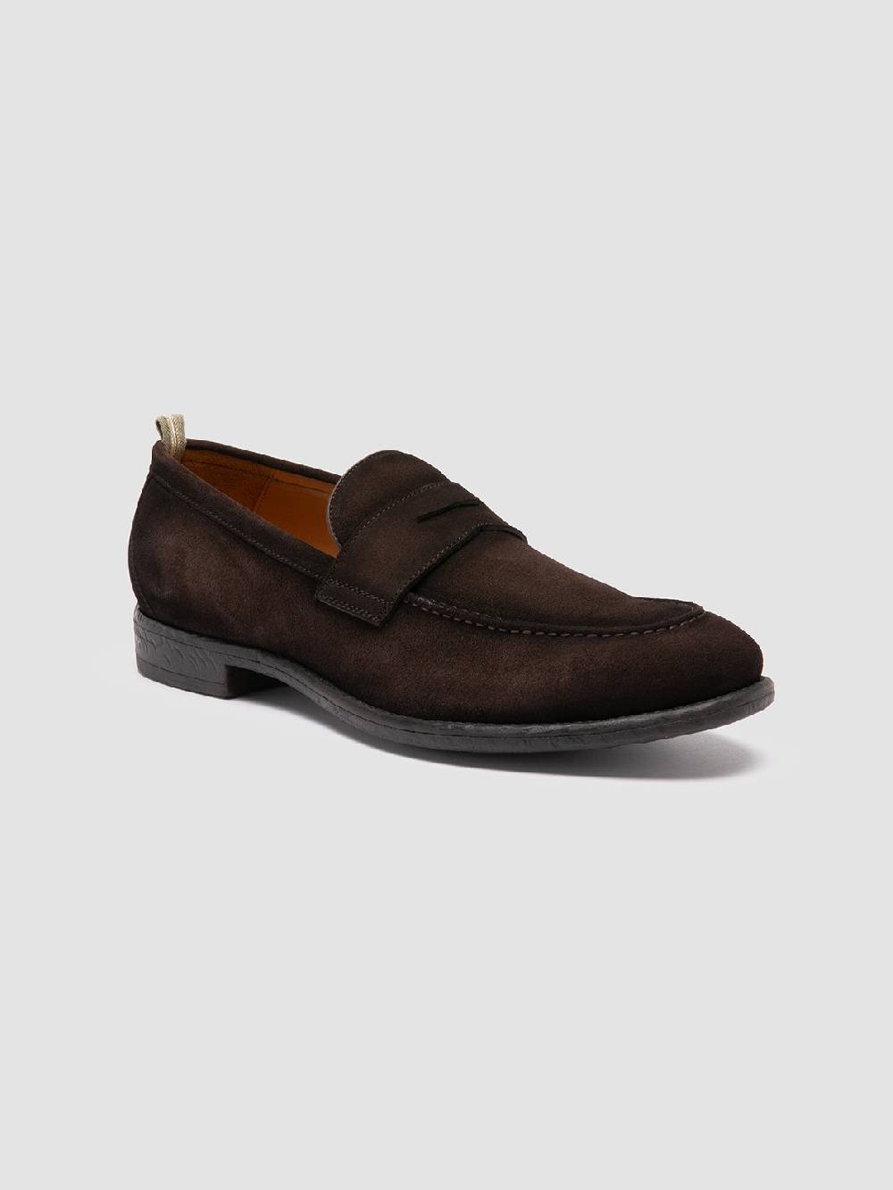 Officine Creative EMORY 024 Mocassini in Pelle Scamosciata Marrone In Saldo