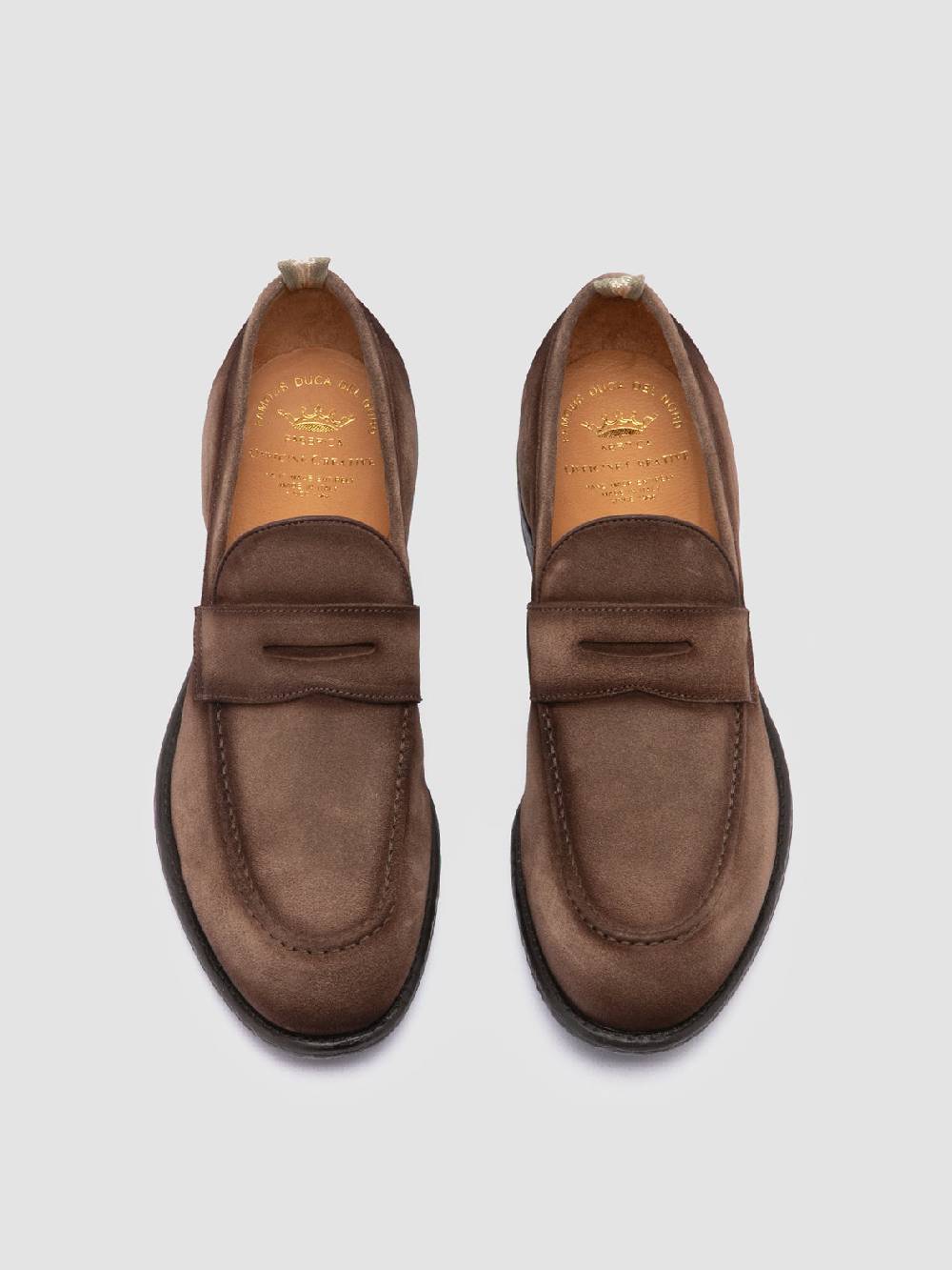 Officine Creative EMORY 024 Mocassini in Pelle Scamosciata Marrone Nuova