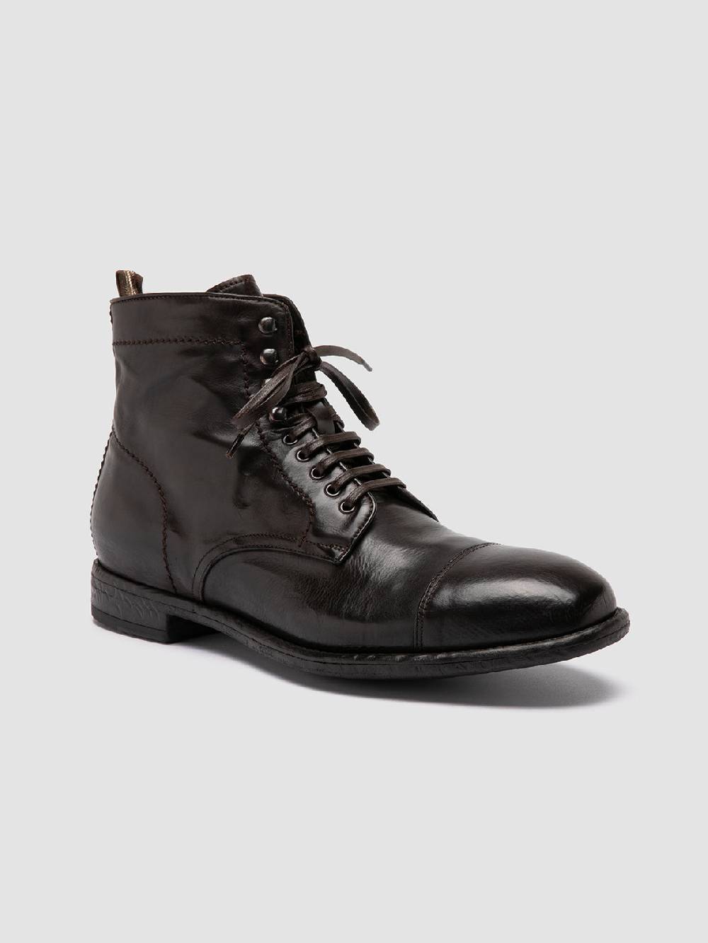 Officine Creative EMORY CAOU 014 Stivali Marrone Scuro in Pelle 2025