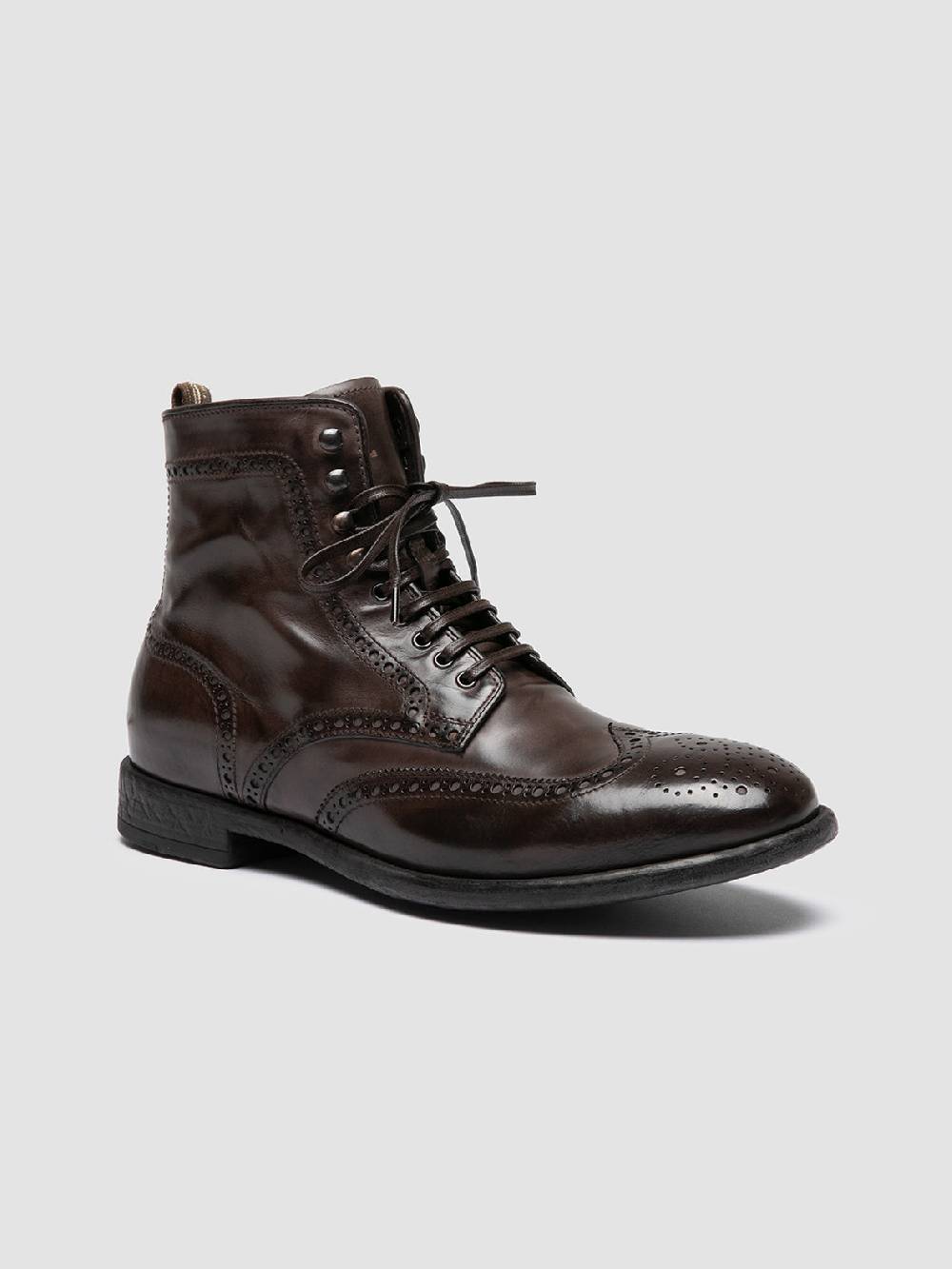 Officine Creative EMORY CAOU 014 Stivali Marrone Scuro in Pelle 2025