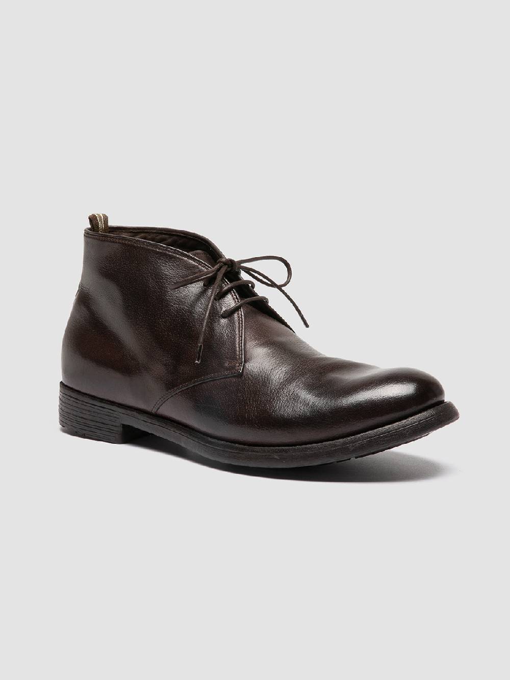 Officine Creative HIVE 050 Stivali Chukka in Pelle Marrone Nuovo