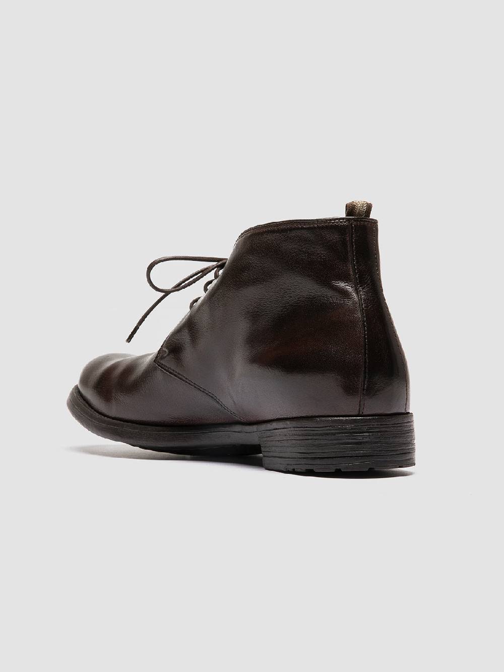 Officine Creative HIVE 050 Stivali Chukka in Pelle Marrone Nuovo