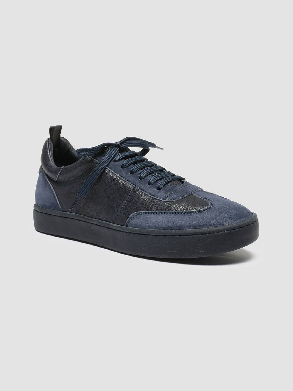 Officine Creative KOMBINED 001 Sneaker Basse in Camoscio e Pelle Blu Promozione