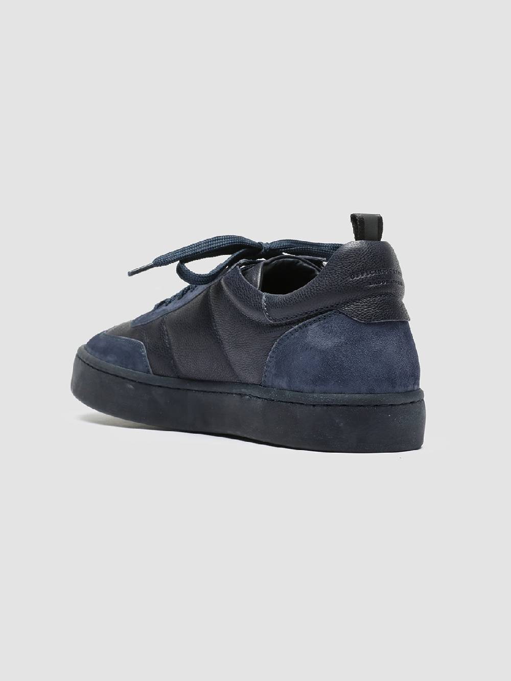 Officine Creative KOMBINED 001 Sneaker Basse in Camoscio e Pelle Blu Promozione