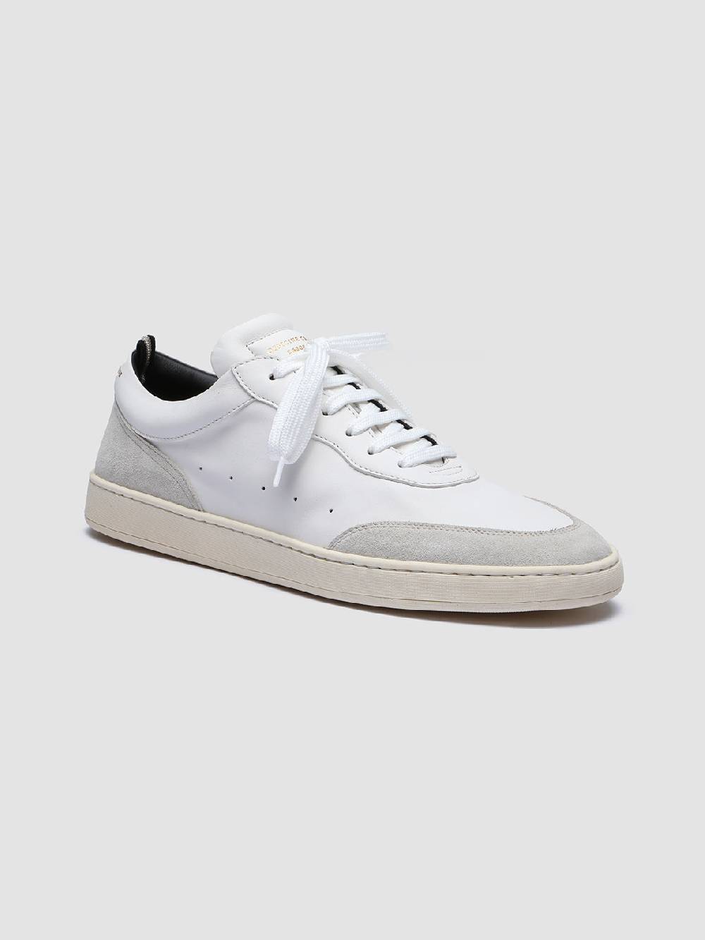 Officine Creative KRIS LUX 001 Sneakers in Pelle Liscia e Scamosciata Bianca Soddisfazione Garantita