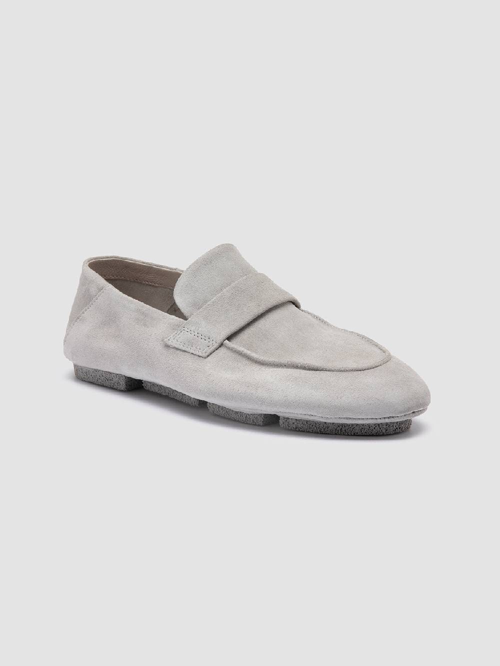 Officine Creative C-SIDE 101 Mocassini in Pelle Scamosciata Grigia Shopping Online