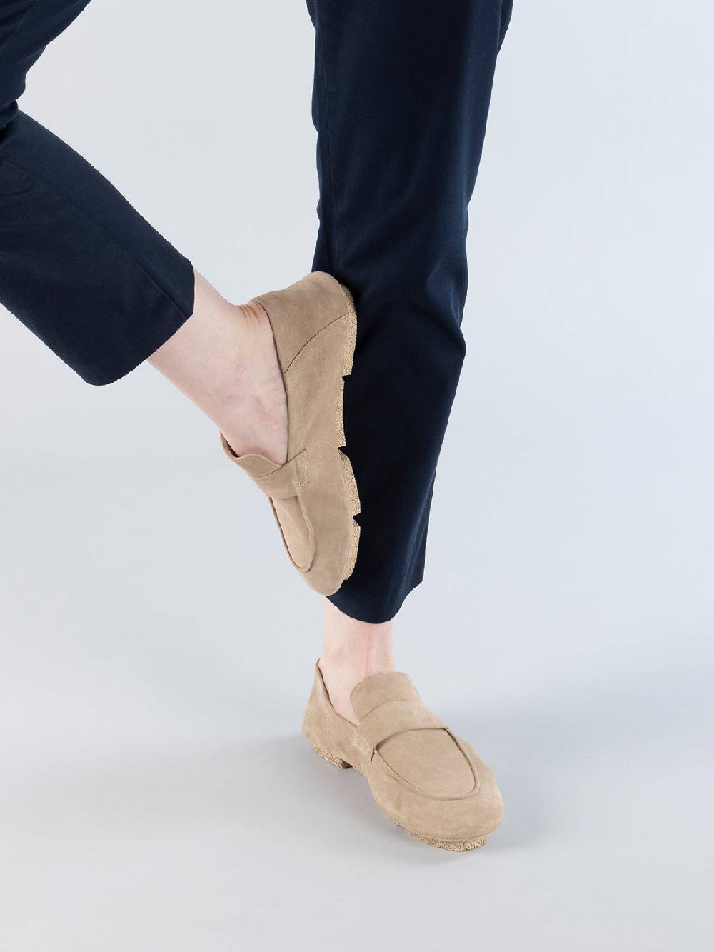 Officine Creative C-SIDE 101 Mocassini in Pelle Scamosciata Grigia Shopping Online