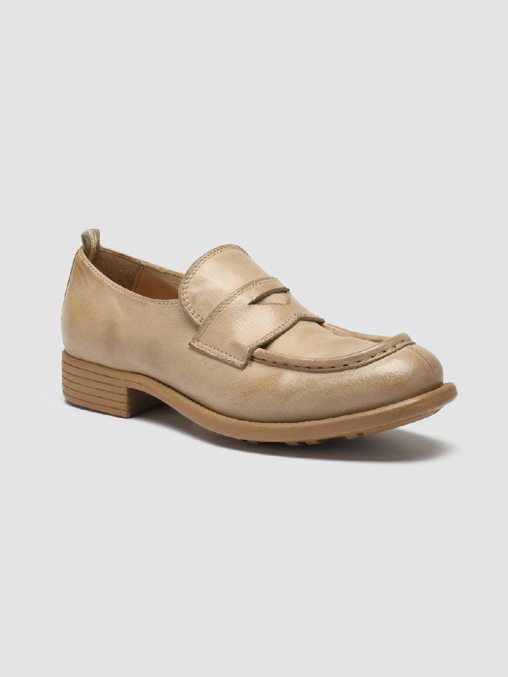 Officine Creative CALIXTE 020 Mocassini Penny Loafer in Pelle Tortora Sottocosto