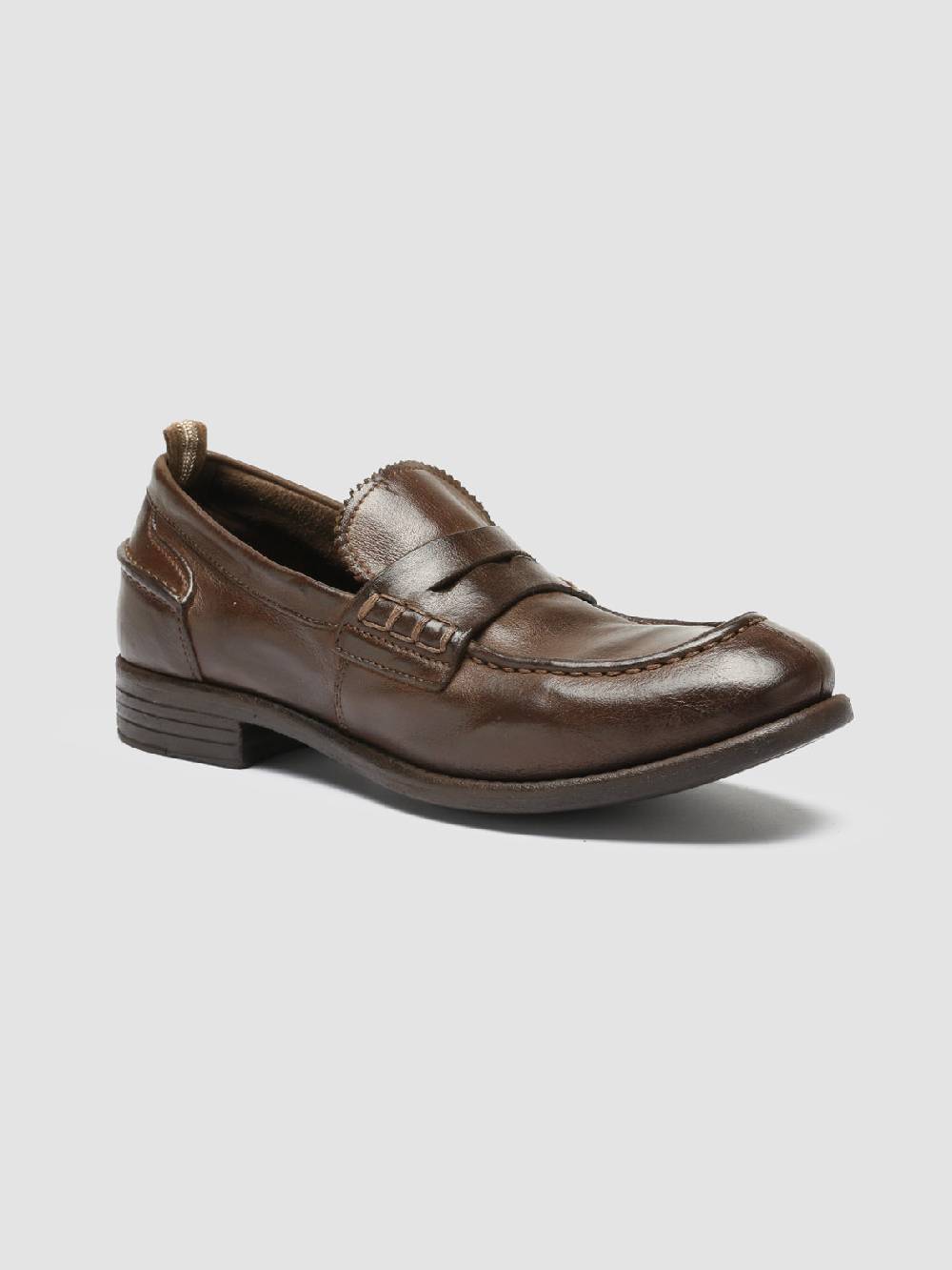 Officine Creative CALIXTE 042 Mocassini Penny in Pelle Marrone Convenienza