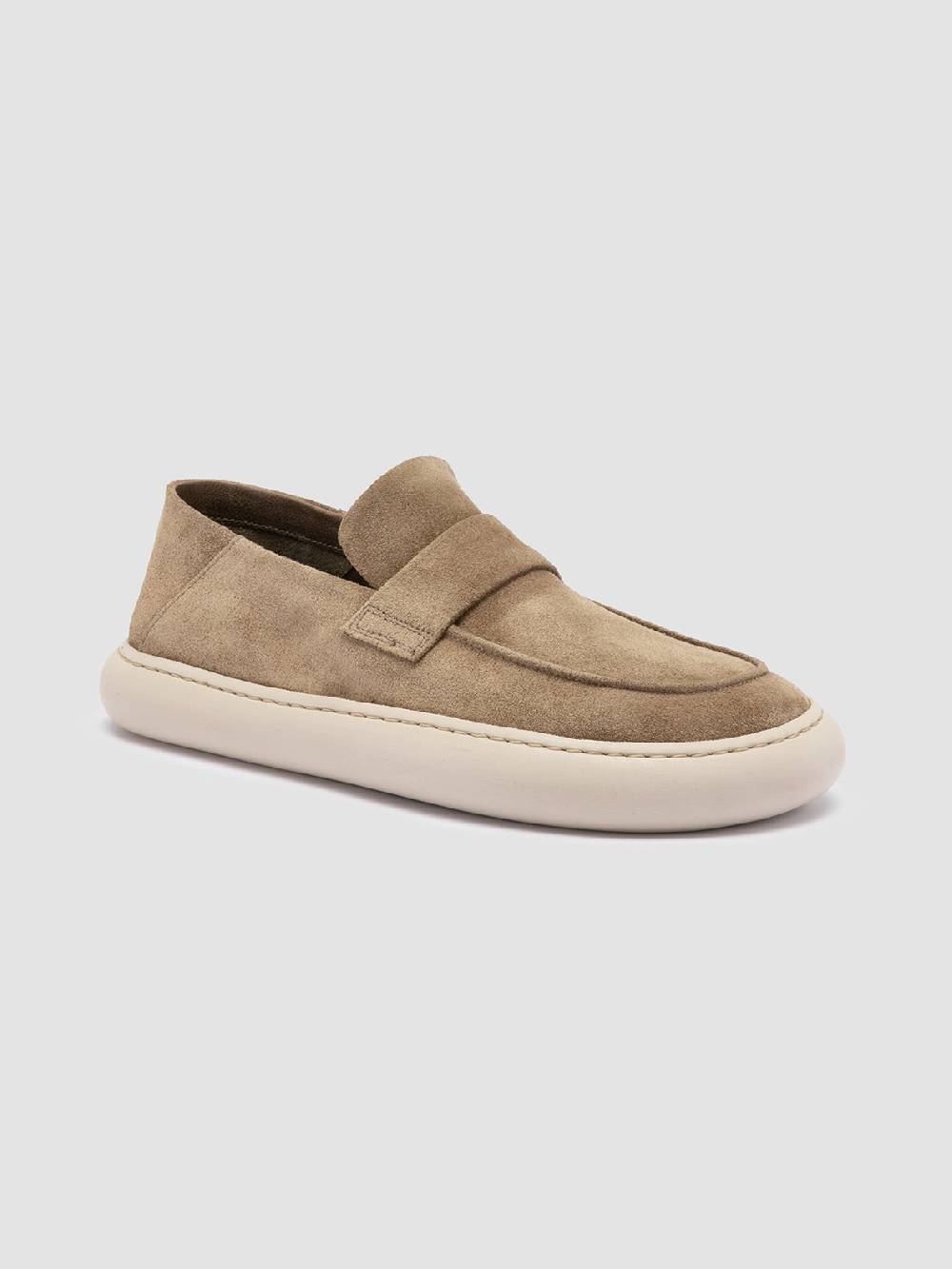 Officine Creative DINGHY 101 Sneakers Basse in Pelle Scamosciata Tortora Sconto