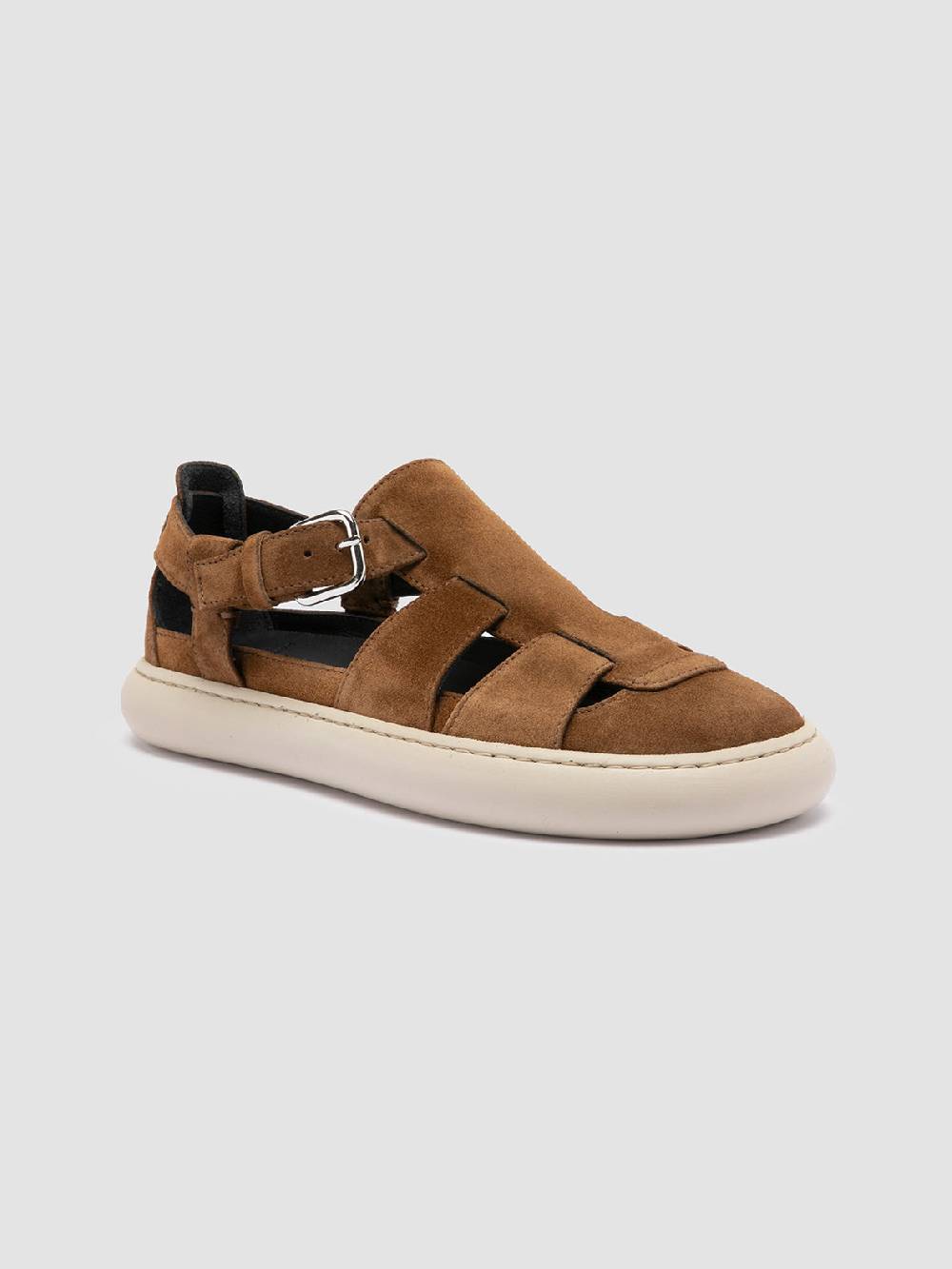 Officine Creative DINGHY 103 Sandali in Pelle Scamosciata Marrone Offerta