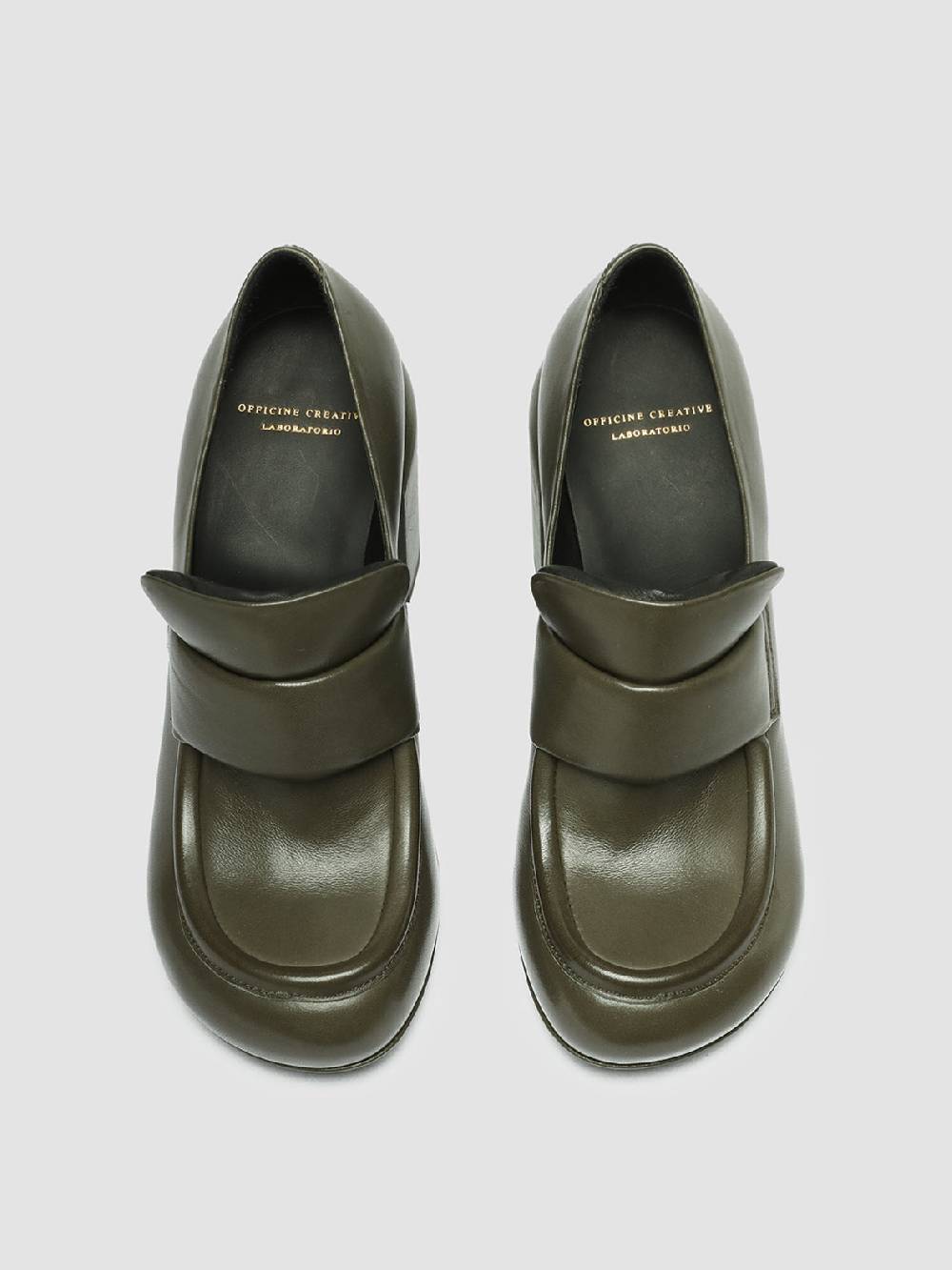 Officine Creative ESTHER 018 Mocassini Penny in Pelle Verde Online