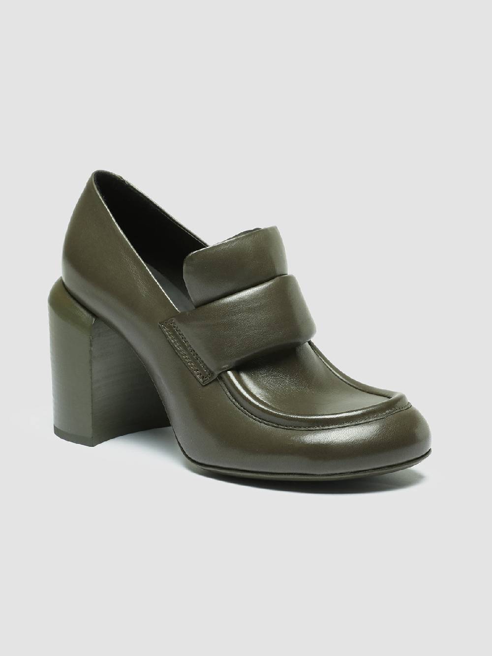 Officine Creative ESTHER 018 Mocassini Penny in Pelle Verde Online