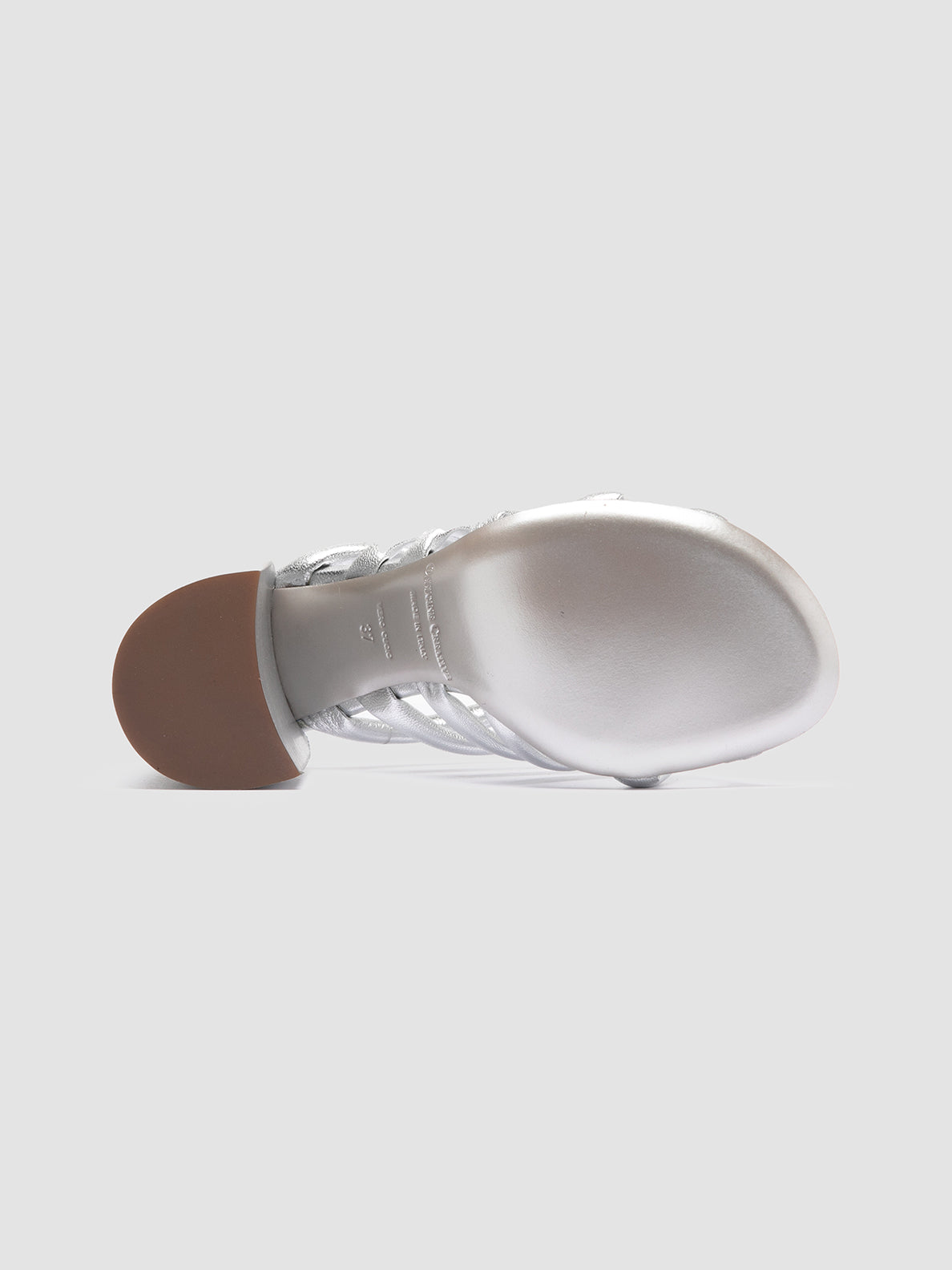Officine Creative ESTHER 026 Sandali Slide in Pelle Argento In Vendita