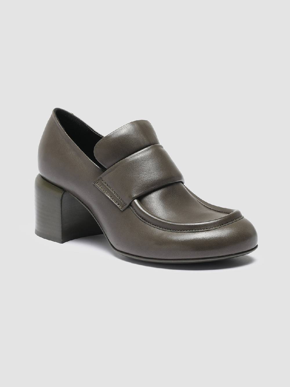 Officine Creative ETHEL 001 Mocassini Penny in Pelle Verde Saldi