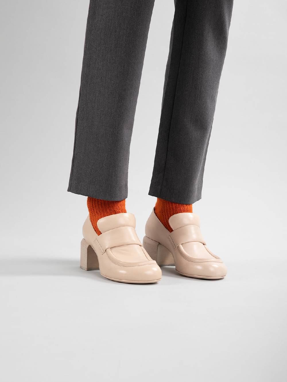 Officine Creative ETHEL 001 Mocassini Penny in Pelle Verde Saldi