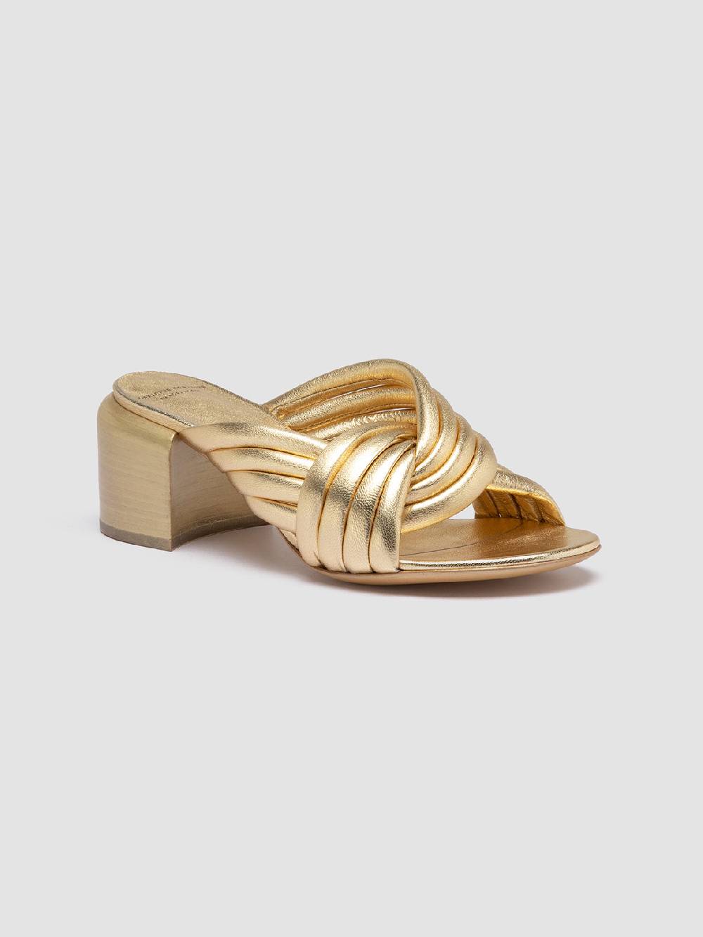 Officine Creative ETHEL 022 Sandali Slide in Pelle Oro Vendita Calda