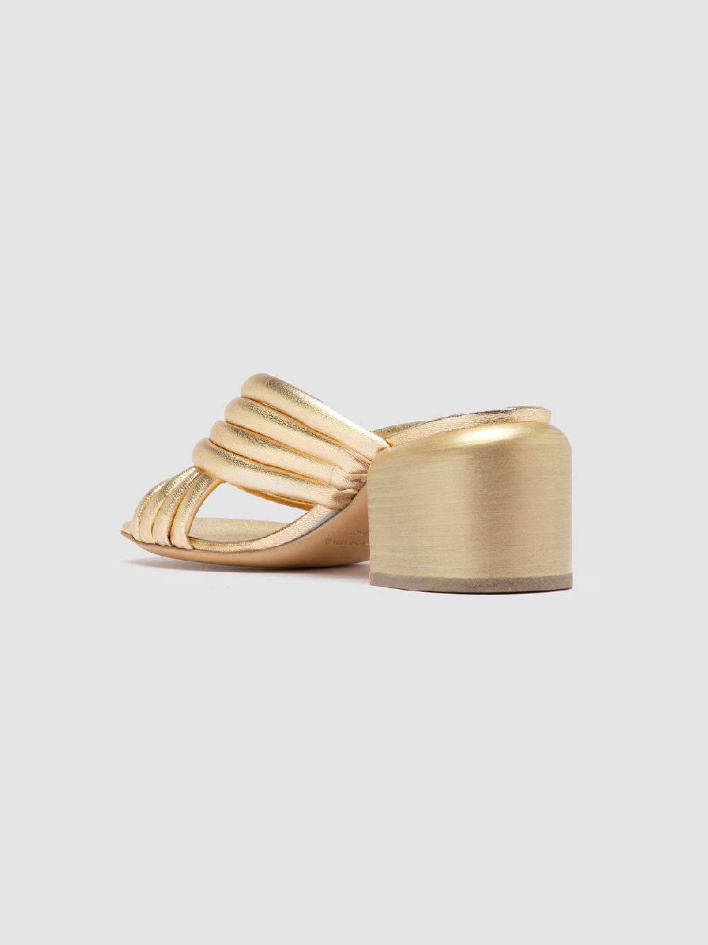 Officine Creative ETHEL 022 Sandali Slide in Pelle Oro Vendita Calda