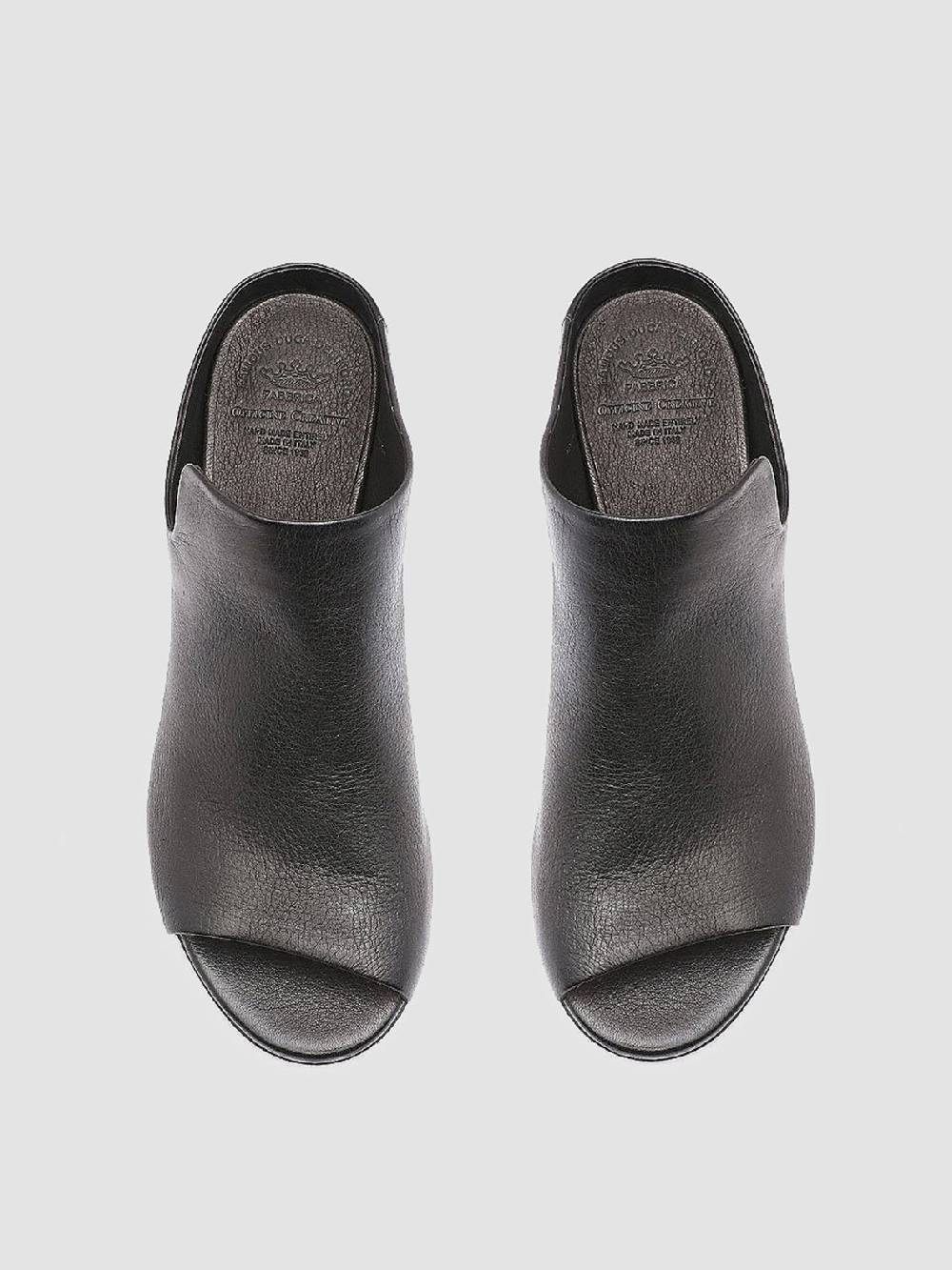 Officine Creative ADELE 003 Black Leather Sandals Vendite Flash