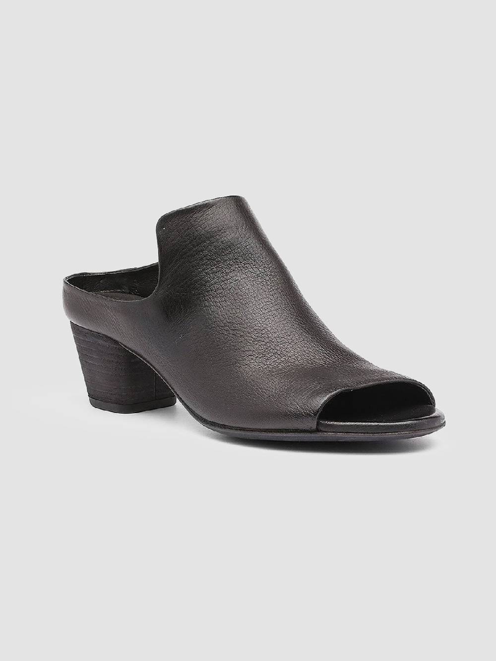 Officine Creative ADELE 003 Black Leather Sandals Vendite Flash