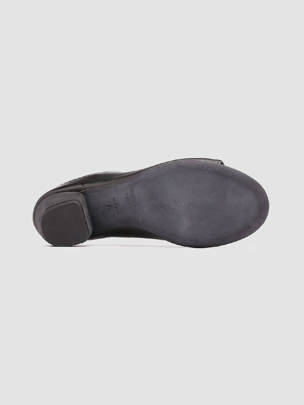 Officine Creative ADELE 003 Black Leather Sandals Vendite Flash