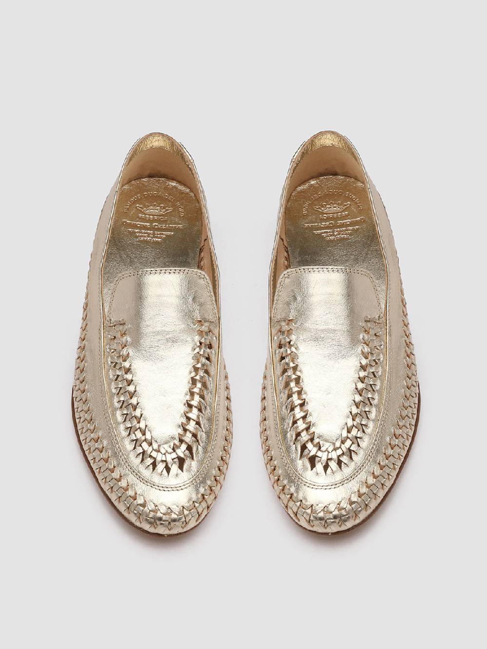 Officine Creative BESSIE 002 Mocassini in Pelle Argento In Saldo