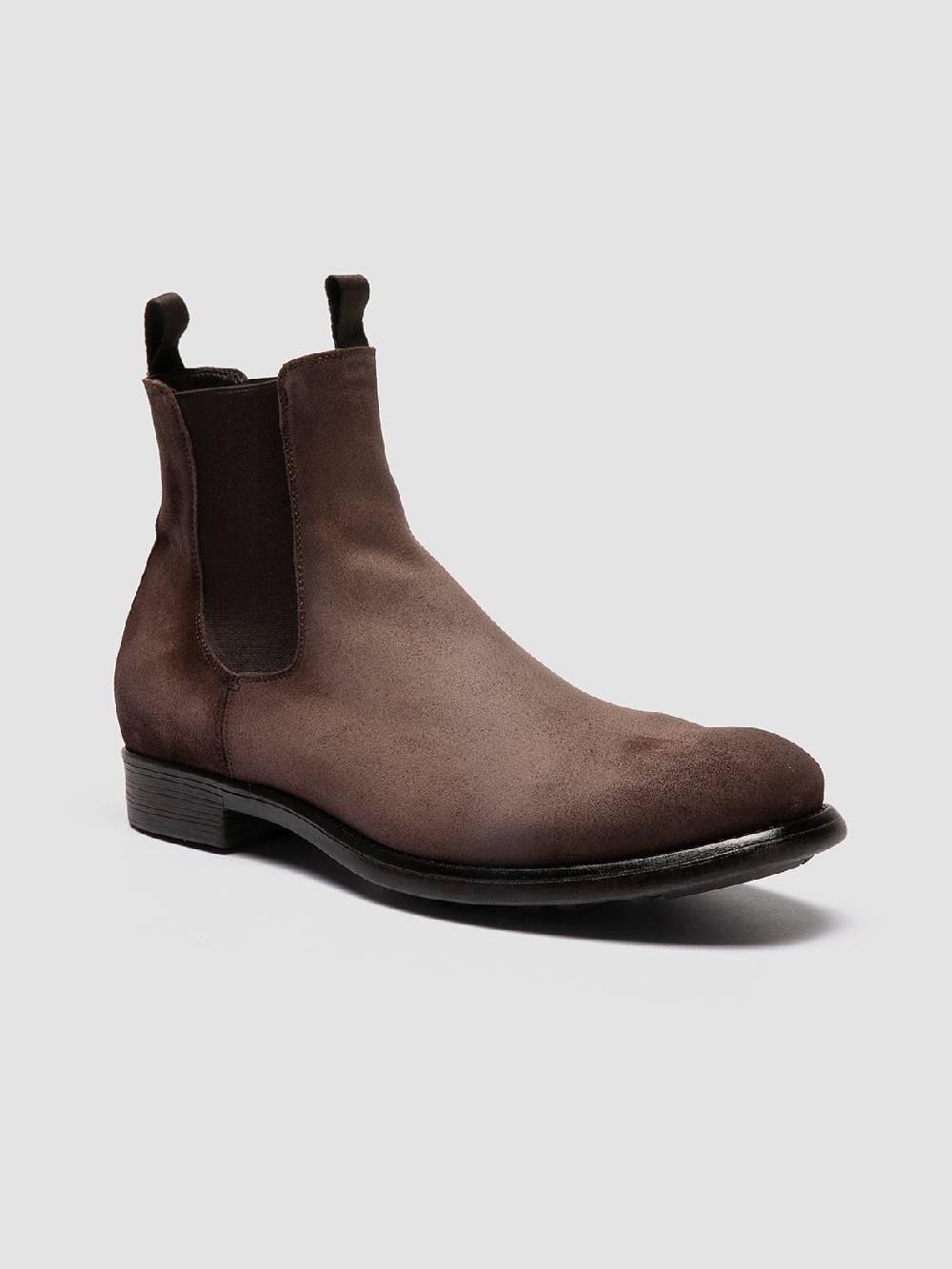 Officine Creative CHRONICLE 002 Stivaletti Chelsea in Camoscio Tortora Moda