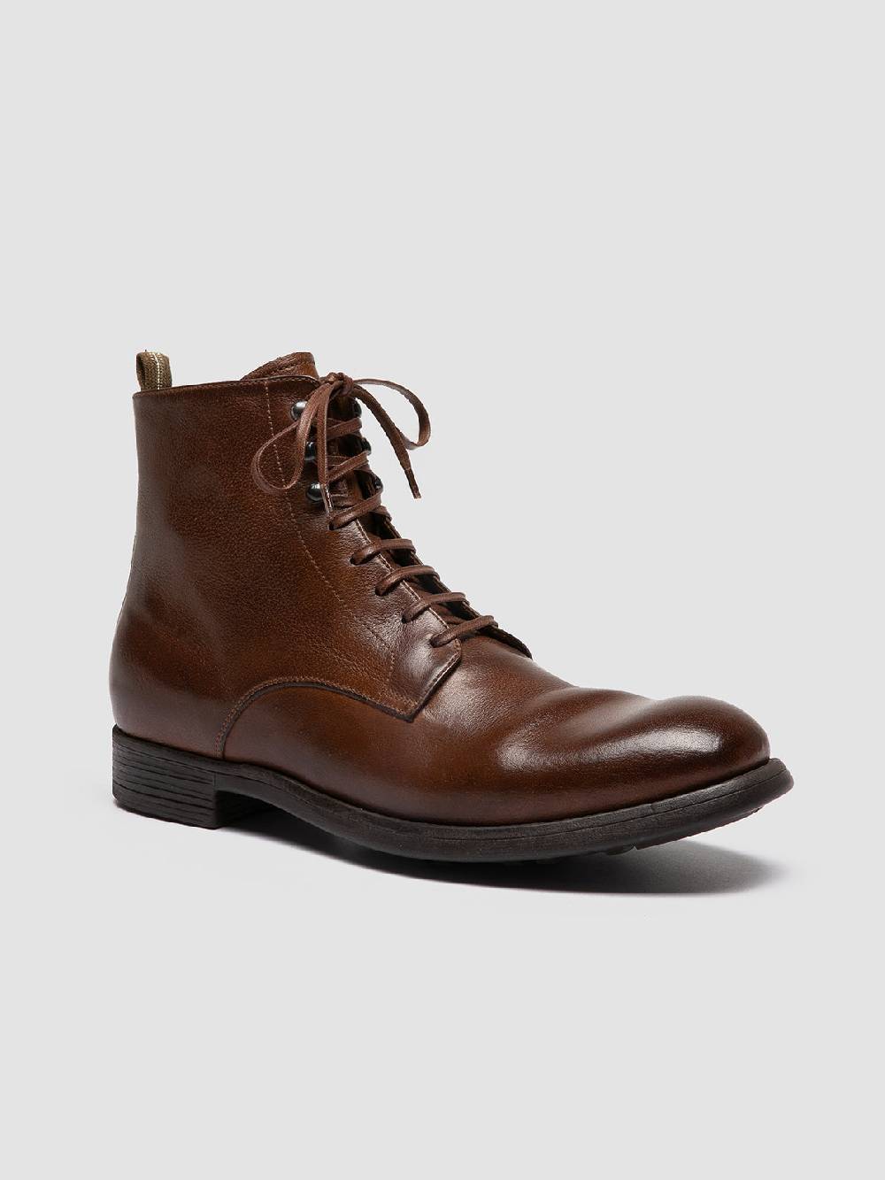 Officine Creative CHRONICLE 004 Stivali Stringati in Pelle Marrone 2025