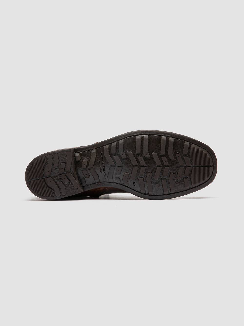 Officine Creative CHRONICLE 004 Stivali Stringati in Pelle Marrone 2025