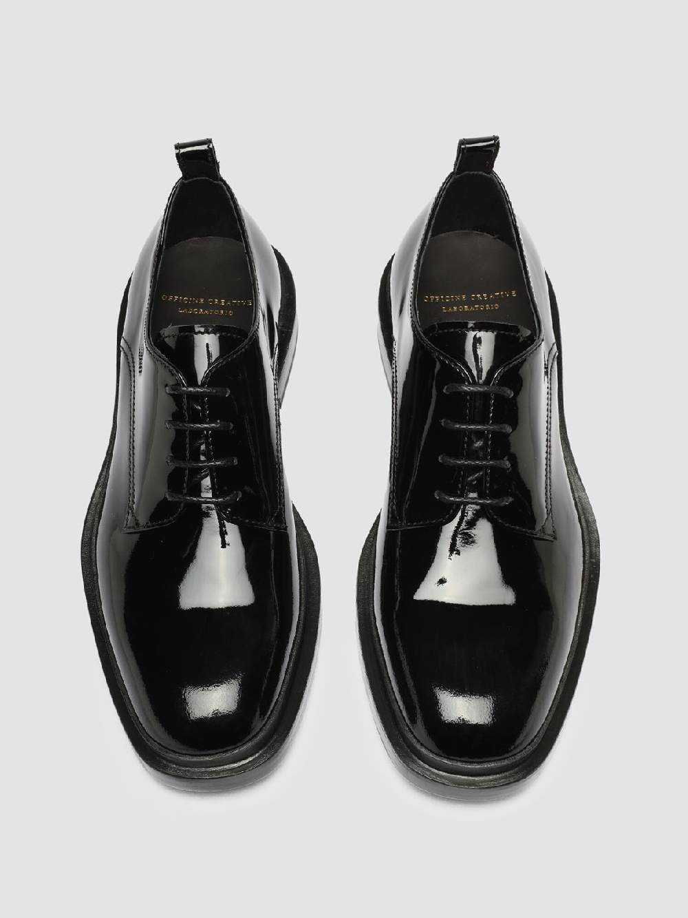 Officine Creative CONCRETE 003 Derby in Pelle Nera Italia