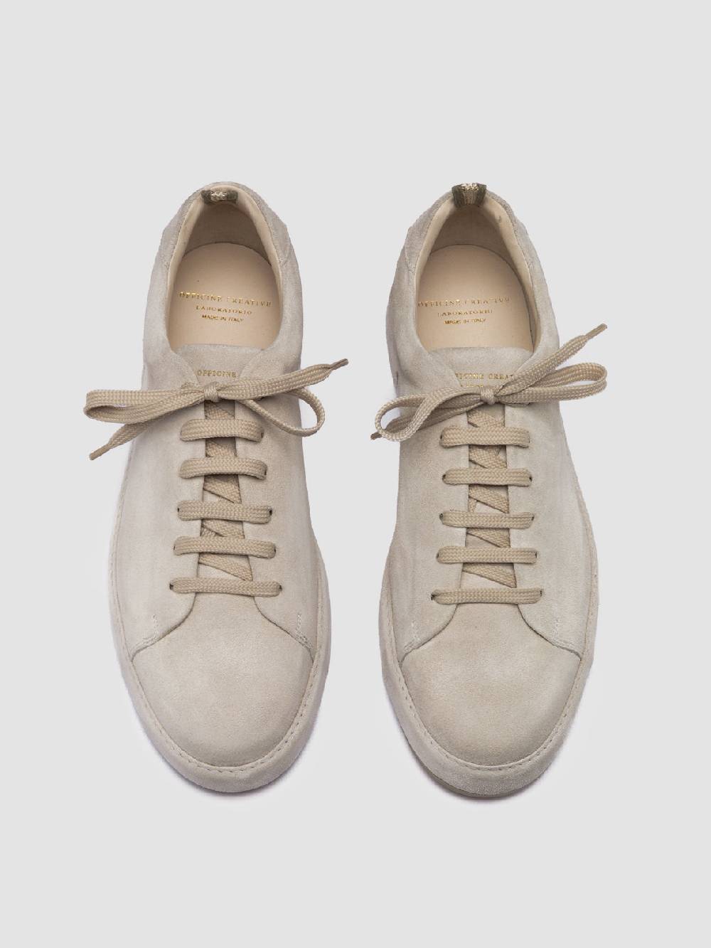 Officine Creative COVERED 001 Sneakers Basse in Pelle Scamosciata Grigia Qualità Garantita