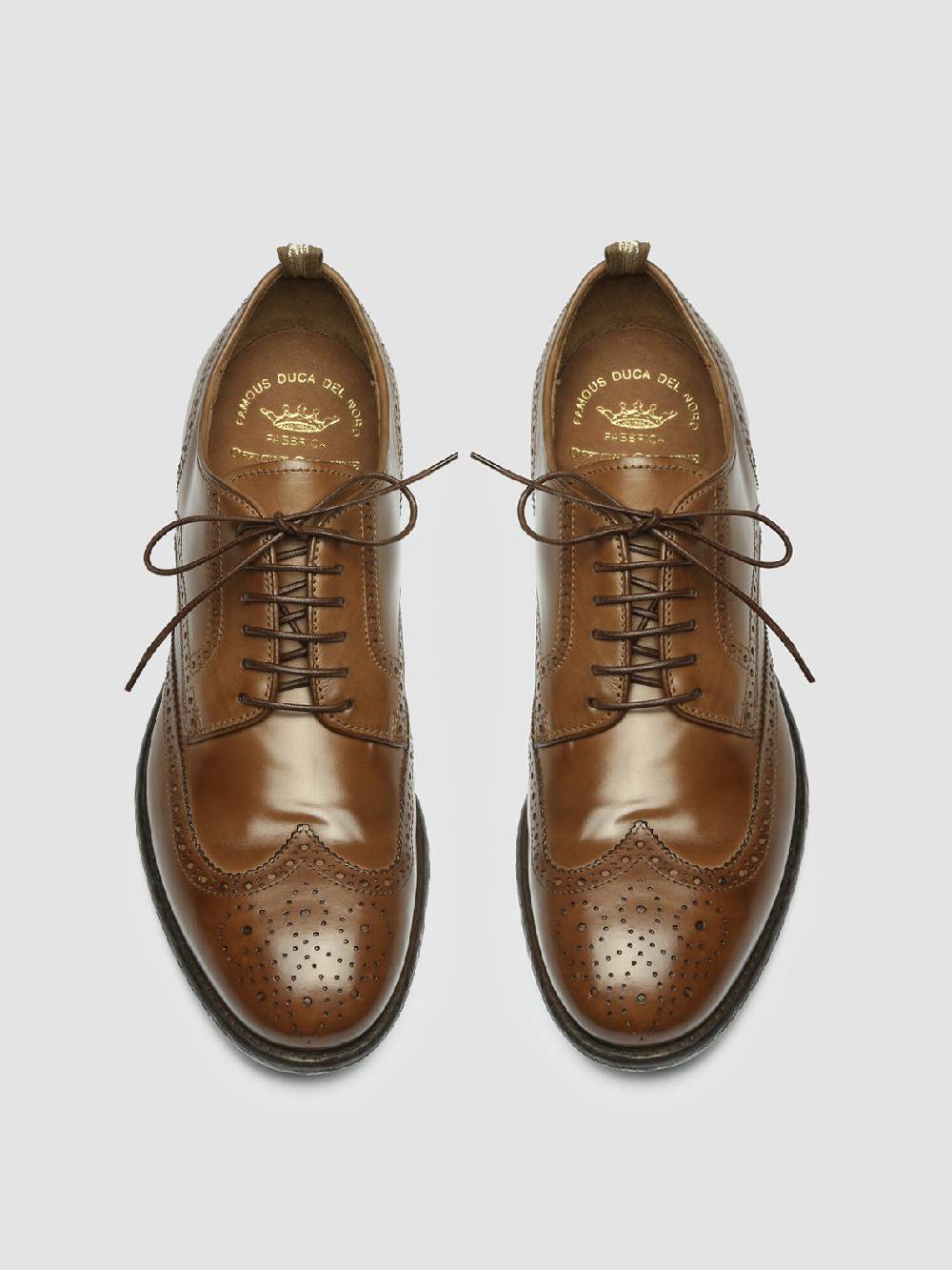 Officine Creative EMORY 015 Derby in Pelle Marrone Promozione Limitata