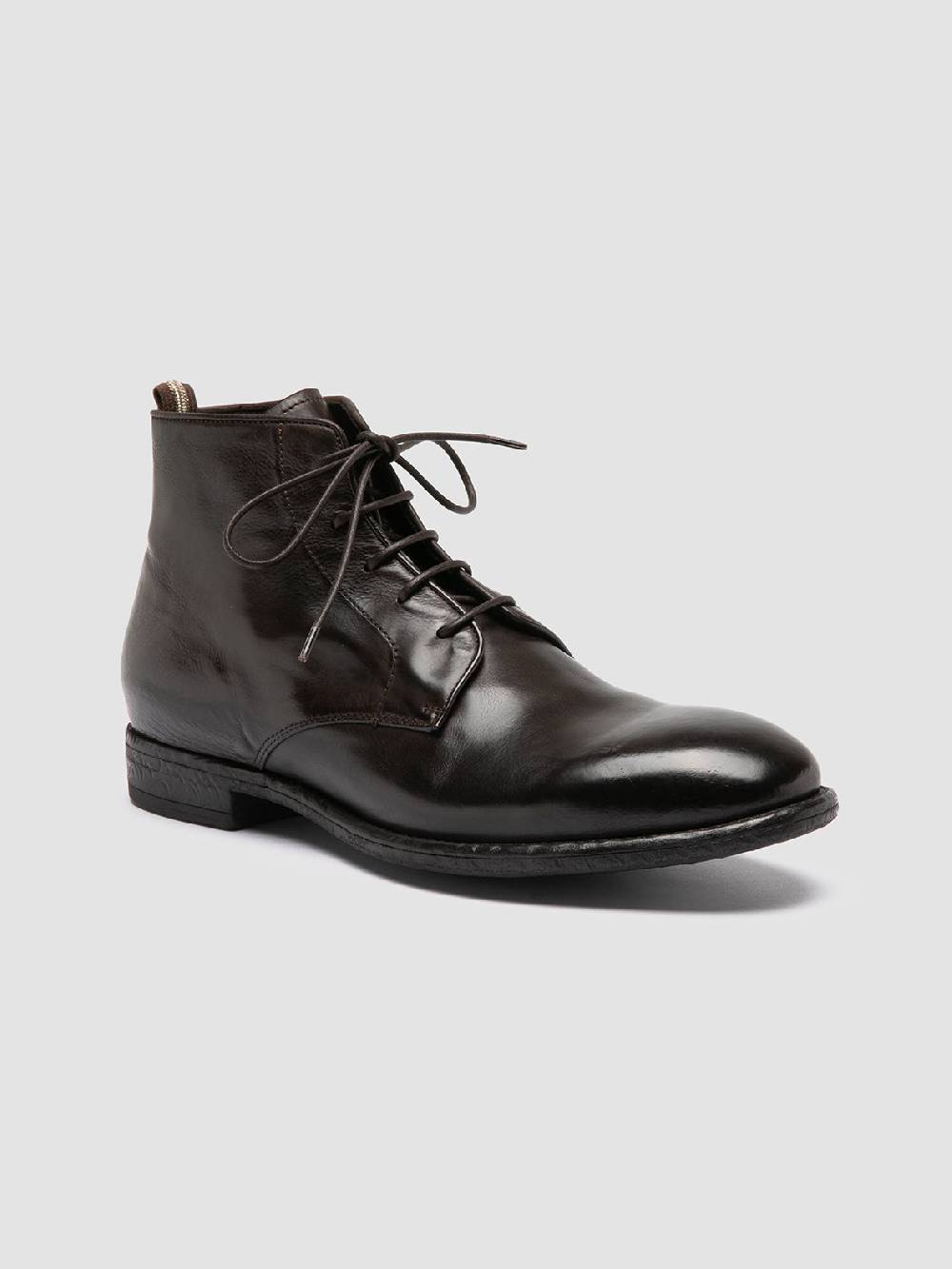 Officine Creative EMORY 023 Stivaletti in Pelle Marrone Sottocosto