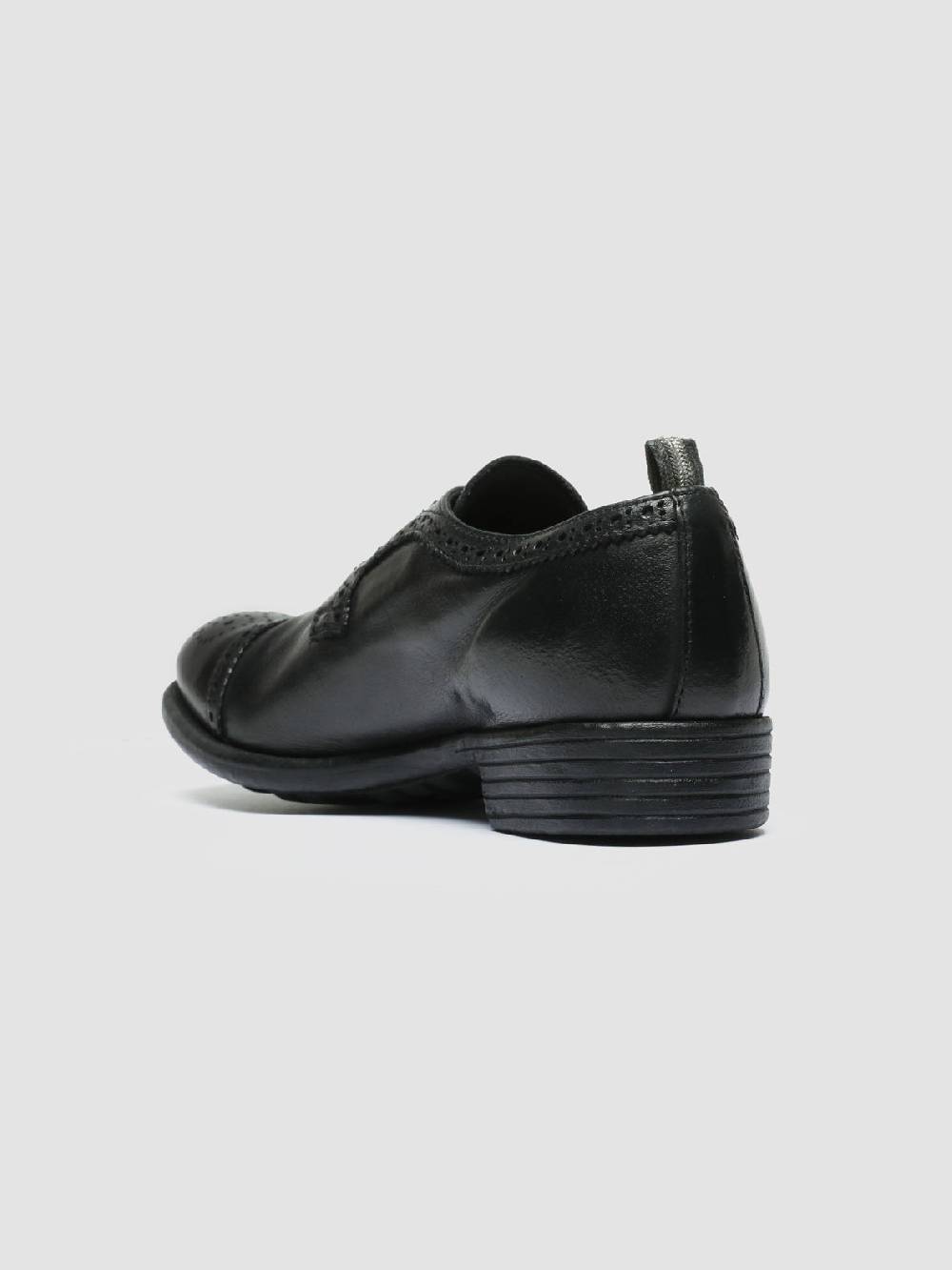 Officine Creative CALIXTE 022 Derby con Motivo Brogue in Pelle Nera Convenienza