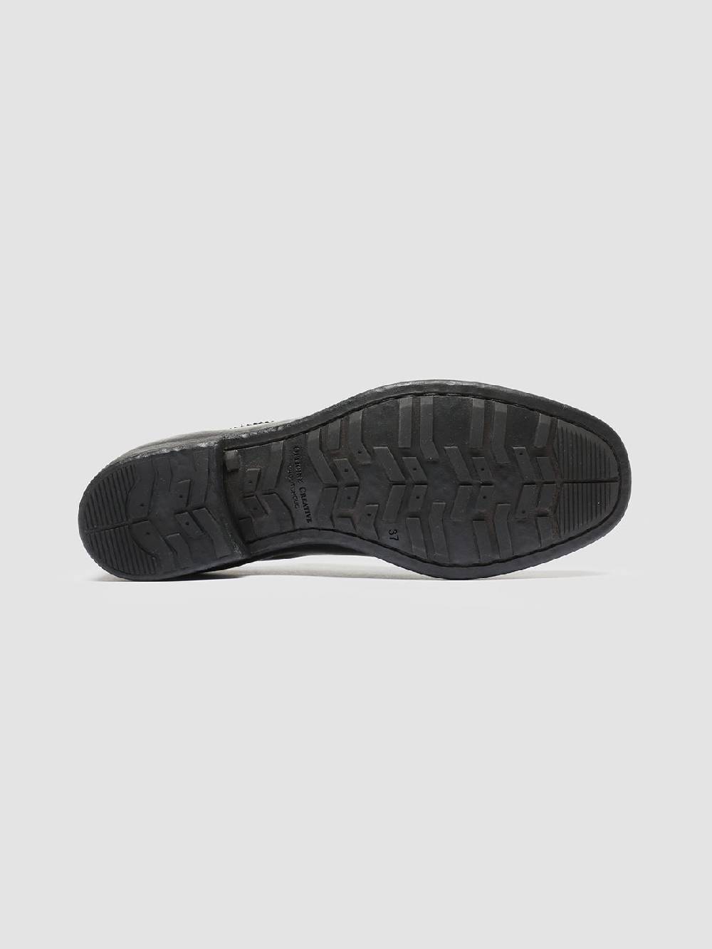 Officine Creative CALIXTE 022 Derby con Motivo Brogue in Pelle Nera Convenienza